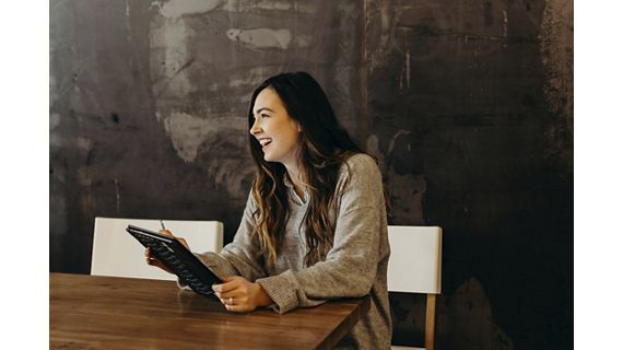 Woman smiling