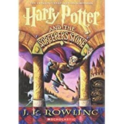 Harry Potter and the Sorcerer's Stone book cover.