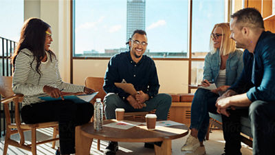 man and woman in distillery