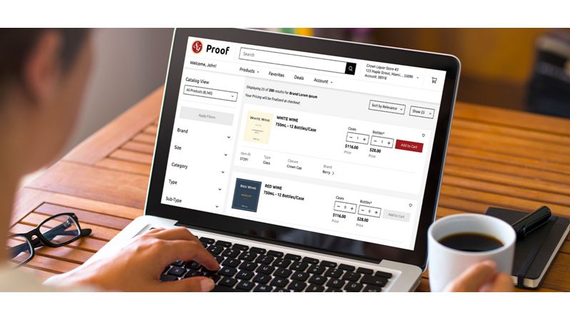 Laptop with Proof® webpage on the screen.